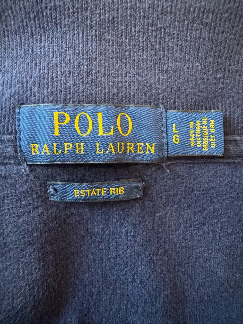 Polo by Ralph Lauren Navy Half-Zip Pullover with Mint Trim